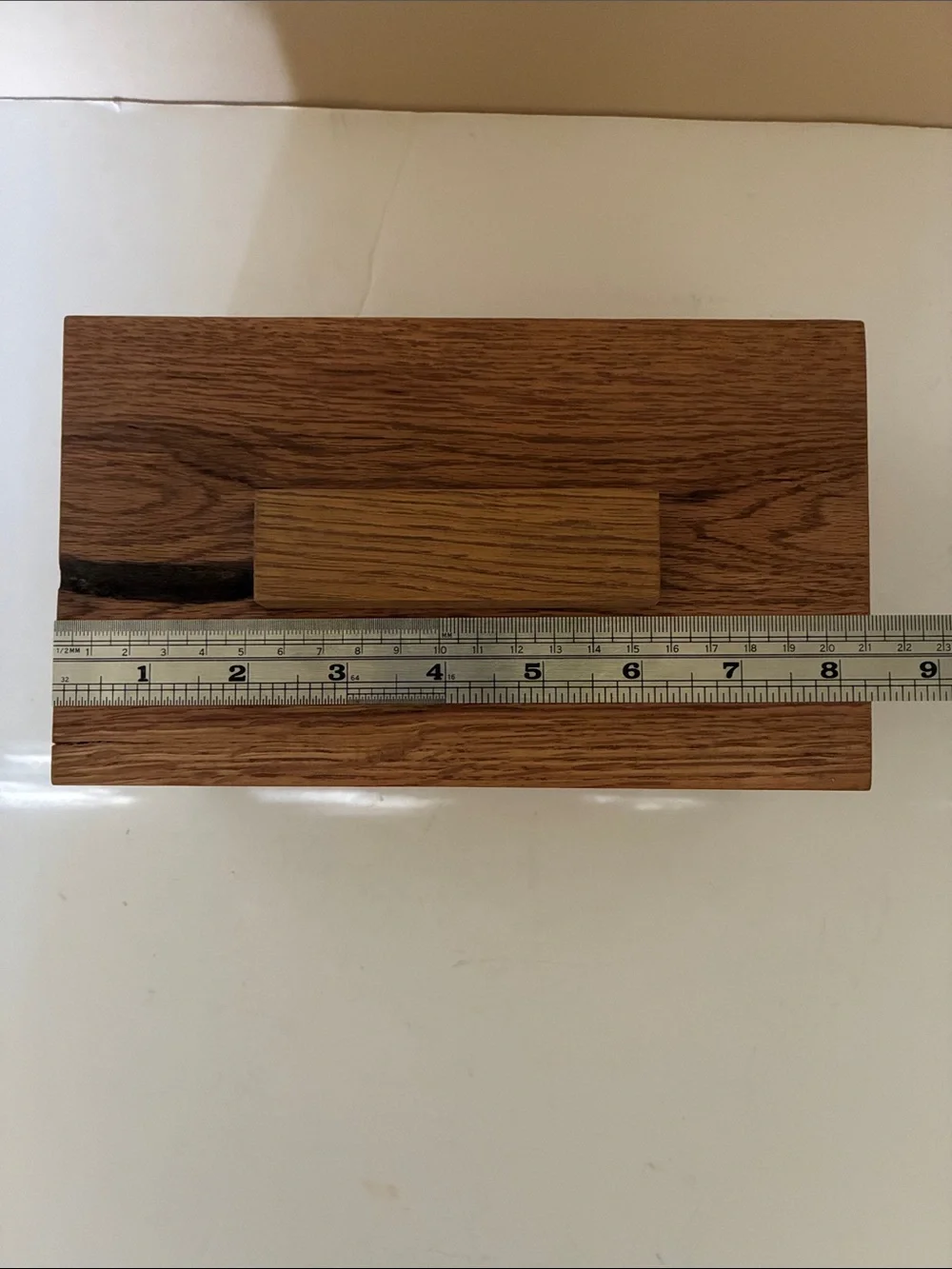 Hand Crafted Wooden Vanity Tray Box - Natural Oak Brown